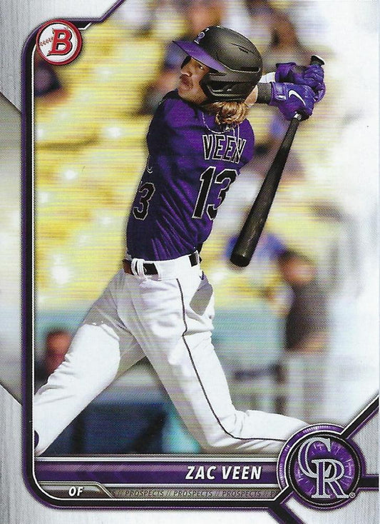 2022 Bowman Draft Zac Veen BD-32 Colorado Rockies