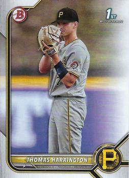 2022 Bowman Draft Thomas Harrington FBC 1st Bowman BD-37 Pittsburgh Pirates