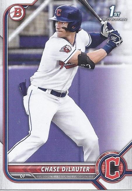 2022 Bowman Draft Chase DeLauter FBC 1st Bowman BD-49 Cleveland Guardians