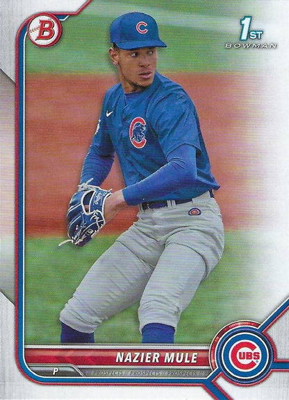 2022 Bowman Draft Nazier Mule FBC 1st Bowman BD-77 Chicago Cubs