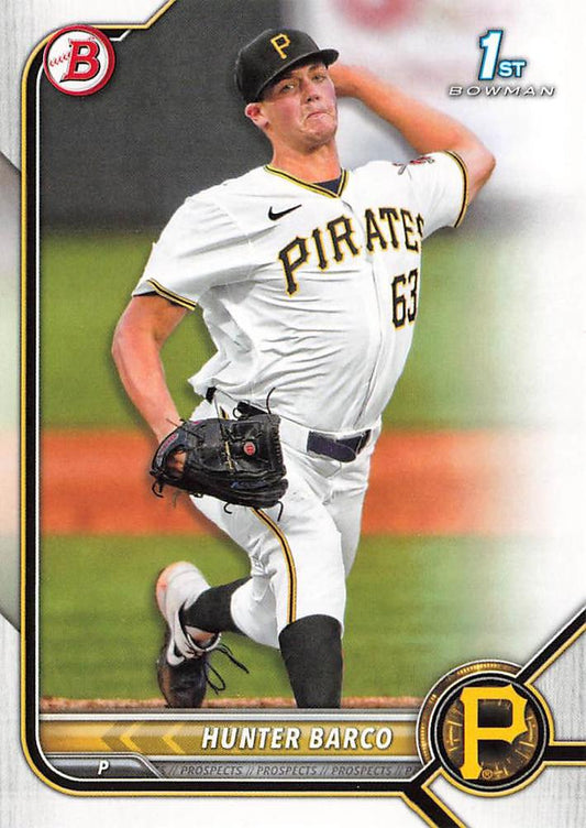 2022 Bowman Draft Hunter Barco BD-103 Pittsburgh Pirates