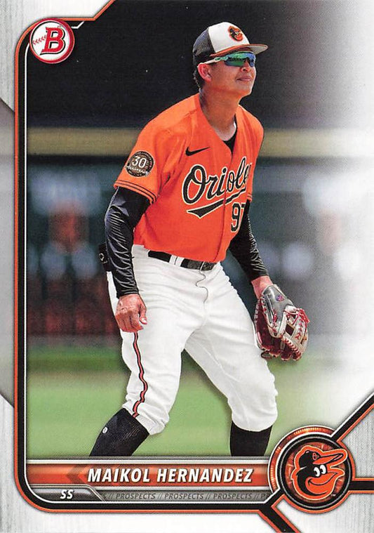 2022 Bowman Draft Maikol Hernandez BD-106 Baltimore Orioles