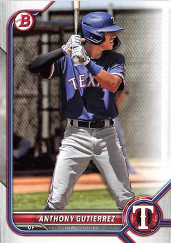 2022 Bowman Draft Anthony Gutierrez BD-110 Texas Rangers