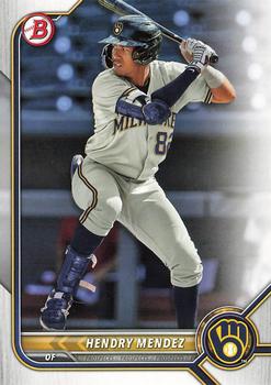 2022 Bowman Draft Hendry Mendez BD-116 Milwaukee Brewers