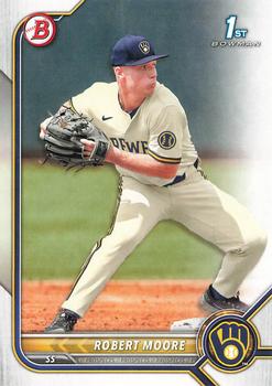 2022 Bowman Draft Robert Moore FBC 1st Bowman BD-131 Milwaukee Brewers
