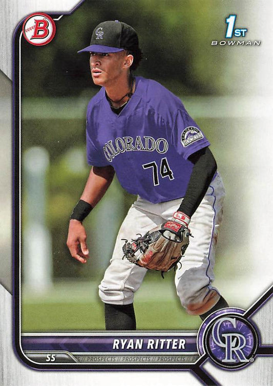 2022 Bowman Draft Ryan Ritter FBC 1st Bowman BD-136 Colorado Rockies