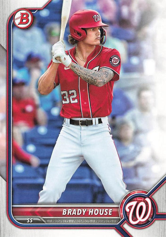 2022 Bowman Draft Brady House BD-144 Washington Nationals