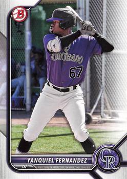 2022 Bowman Draft Yanquiel Fernandez BD-146 Colorado Rockies