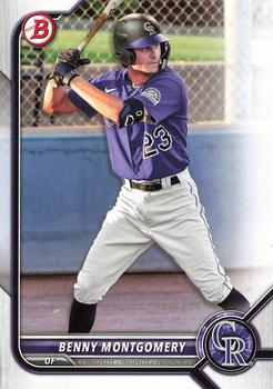2022 Bowman Draft Benny Montgomery BD-155 Colorado Rockies