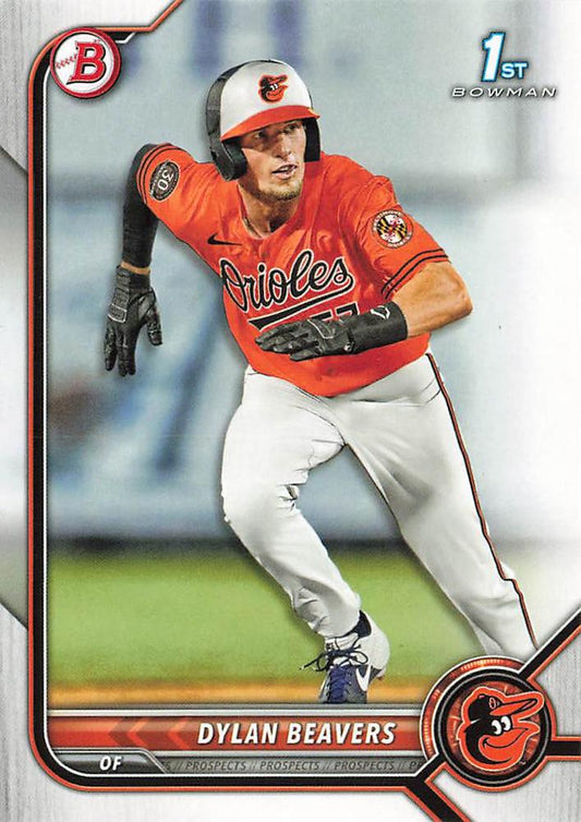 2022 Bowman Draft Dylan Beavers FBC 1st Bowman BD-160 Baltimore Orioles
