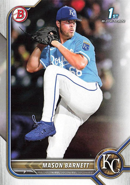 2022 Bowman Draft Mason Barnett FBC 1st Bowman BD-172 Kansas City Royals