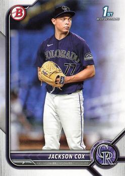 2022 Bowman Draft Jackson Cox FBC 1st Bowman BD-174 Colorado Rockies