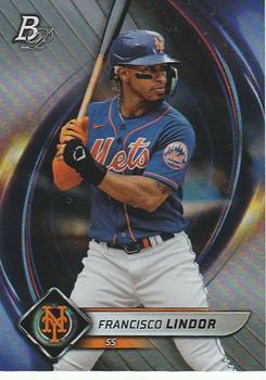 2022 Bowman Platinum Base Francisco Lindor #9 New York Mets