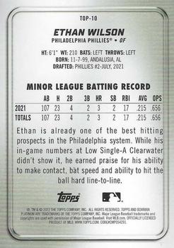 2022 Bowman Platinum Top Prospects Ethan Wilson #TOP-10 Philadelphia Phillies