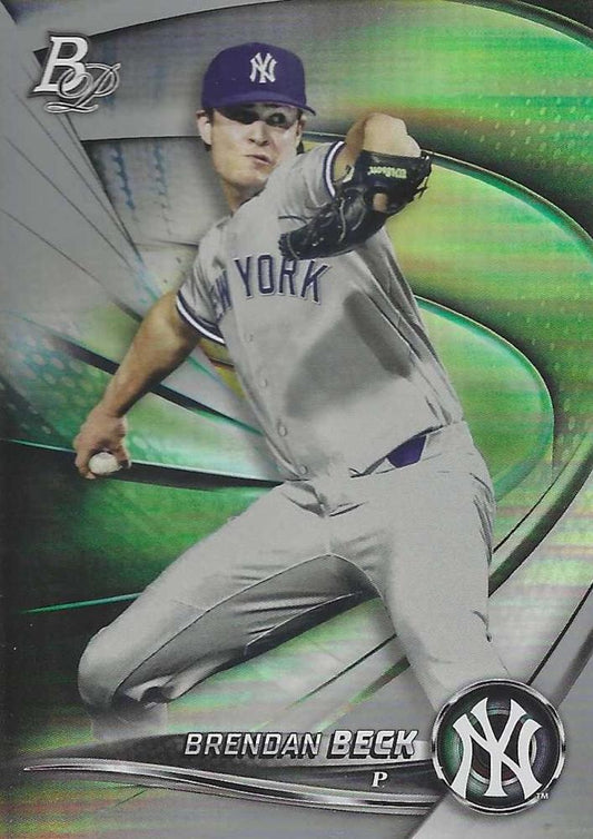 2022 Bowman Platinum Top Prospects Brendan Beck #TOP-91 New York Yankees
