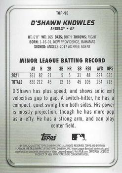 2022 Bowman Platinum Top Prospects D'Shawn Knowles #TOP-96 Los Angeles Angels