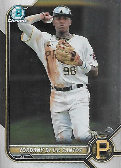 2022 Bowman Chrome Refractor Yordany De Los Santos BDC-1 Pittsburgh Pirates