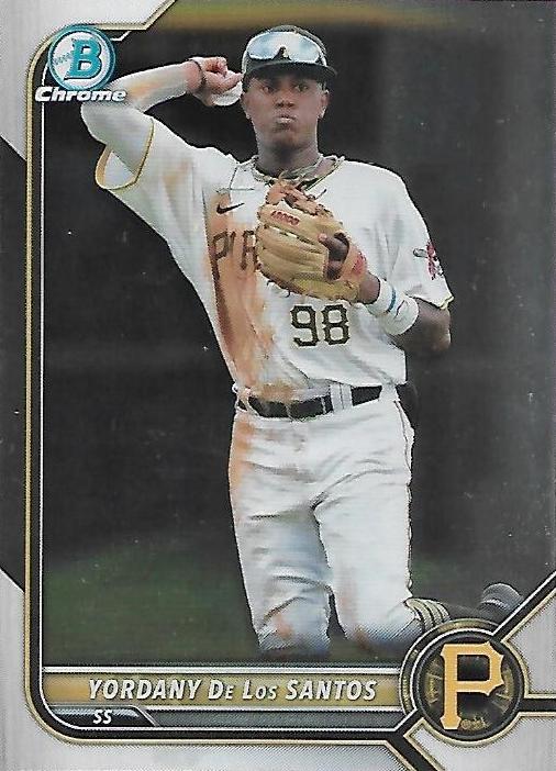 2022 Bowman Chrome Refractor Yordany De Los Santos BDC-1 Pittsburgh Pirates