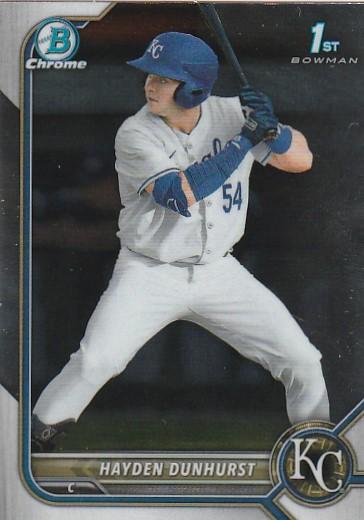 2022 Bowman Chrome Refractor Hayden Dunhurst BDC-44 Kansas City Royals