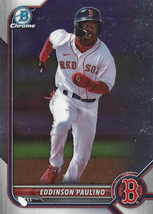 2022 Bowman Chrome Refractor Eddinson Paulino BDC-62 Boston Red Sox