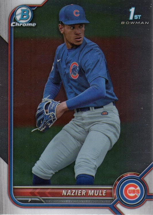 2022 Bowman Chrome Refractor Nazier Mule BDC-77 Chicago Cubs