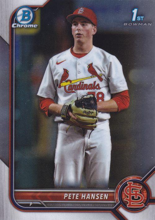 2022 Bowman Chrome Refractor Pete Hansen BDC-128 St. Louis Cardinals