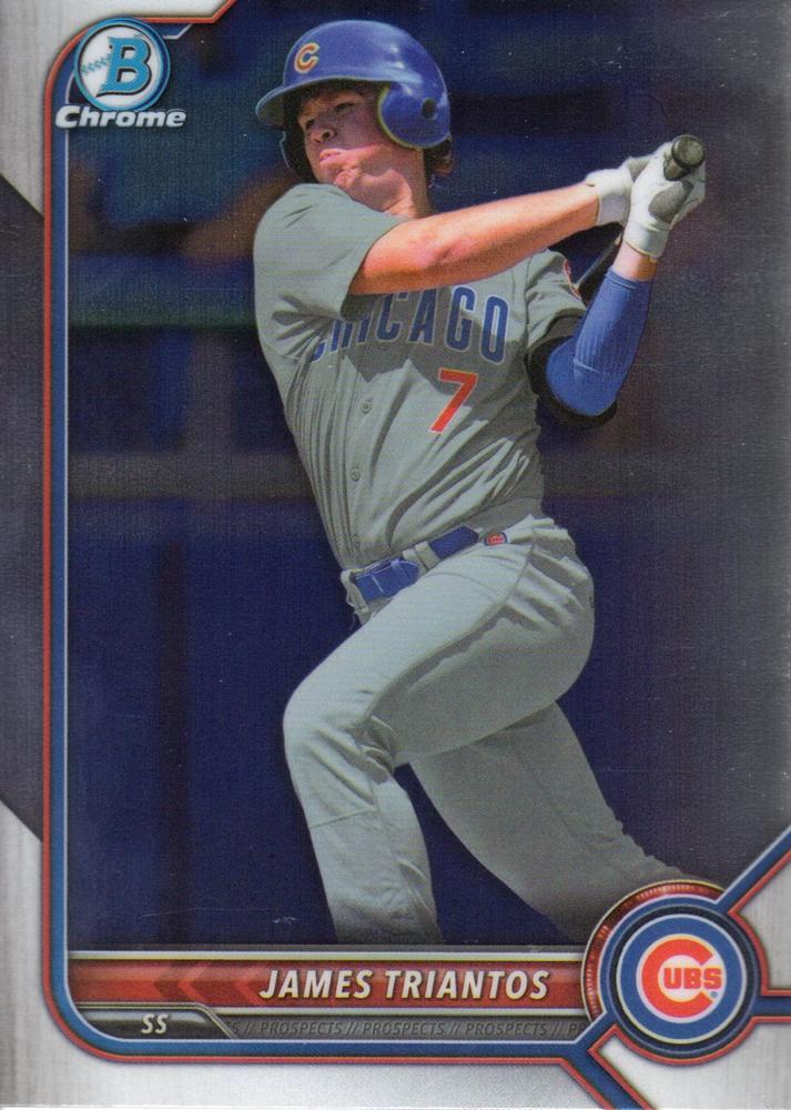 2022 Bowman Chrome Refractor James Triantos BDC-166 Chicago Cubs