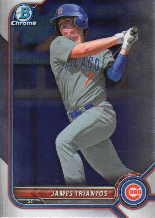 2022 Bowman Chrome Refractor James Triantos BDC-166 Chicago Cubs