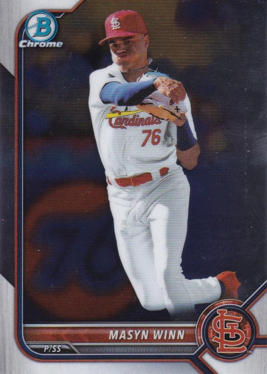 2022 Bowman Chrome Refractor Masyn Winn BDC-170 St. Louis Cardinals