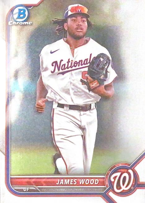 2022 Bowman Chrome Refractor James Wood BDC-171 Washington Nationals