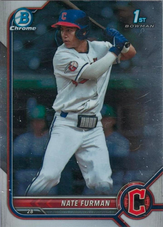 2022 Bowman Chrome Refractor Nate Furman BDC-182 Cleveland Guardians