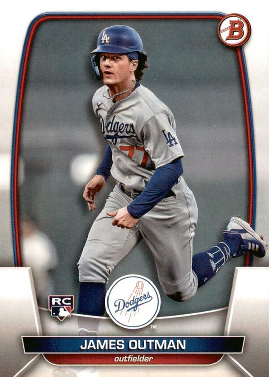 2023 Bowman James Outman RC #13 Los Angeles Dodgers