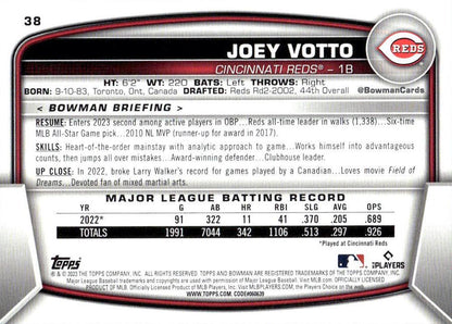 2023 Bowman Joey Votto #38 Cincinnati Reds