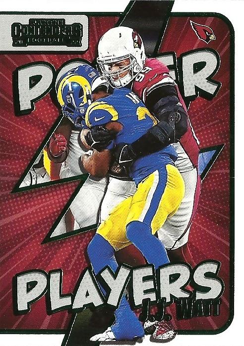 2022 Panini Contenders Power Players Emerald J.J. Watt # 13 Arizona Cardinals