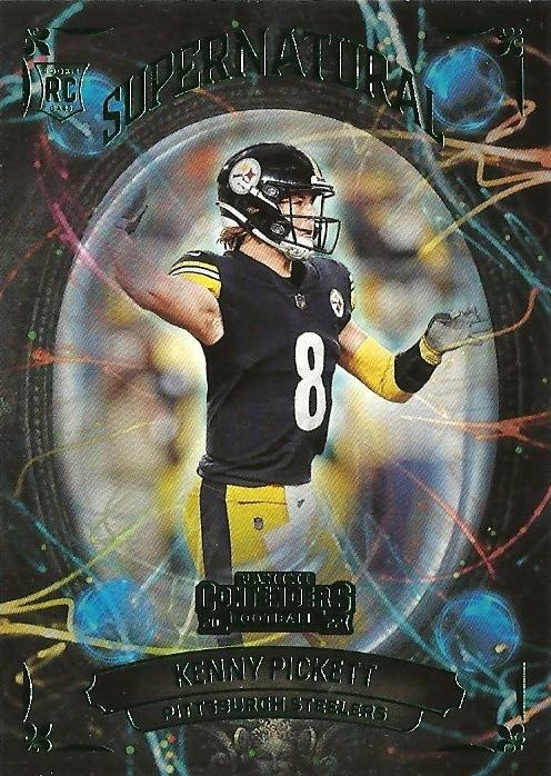 2022 Panini Contenders Supernatural Emerald Kenny Pickett # 1 Pittsburgh Steelers