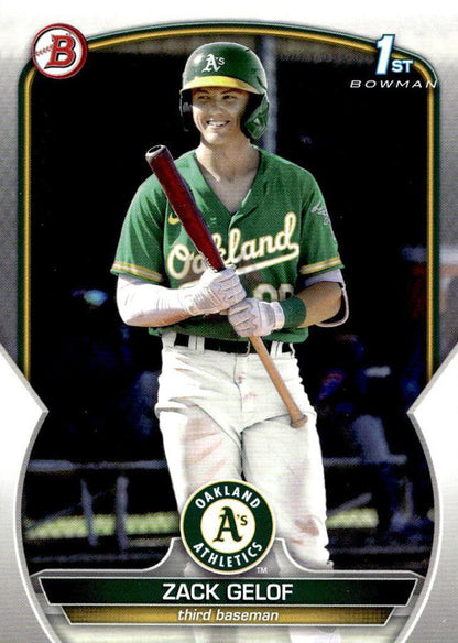 2023 Bowman Prospects Zack Gelof BP-1 Oakland Athletics