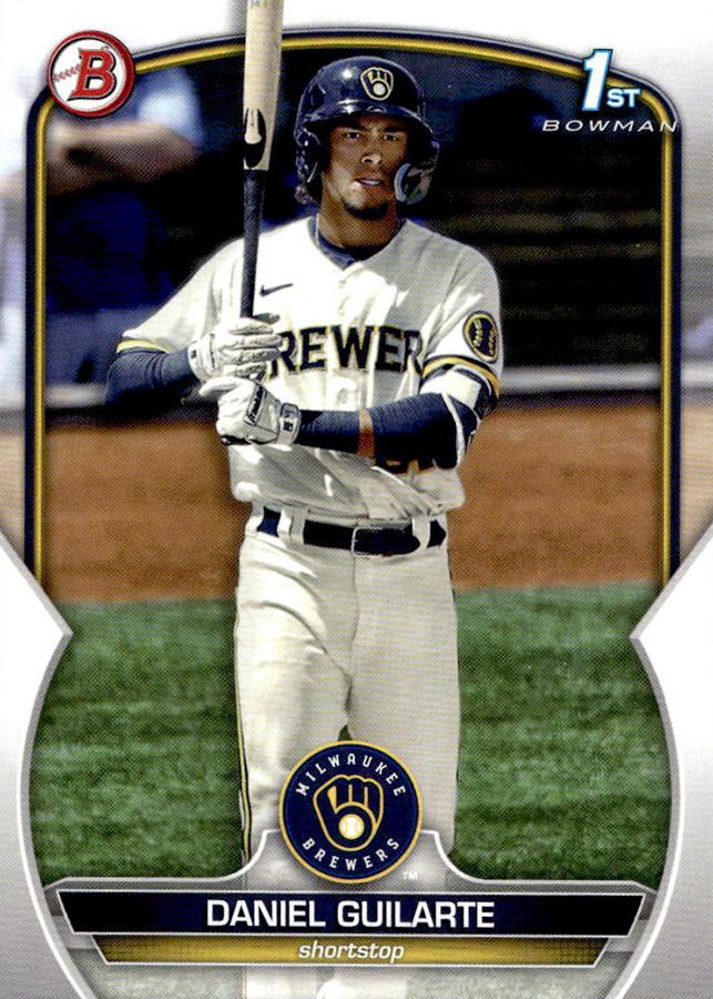 2023 Bowman Prospects 1st Bowman Daniel Guilarte FBC BP-21 Milwaukee Brewers
