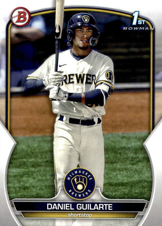 2023 Bowman Prospects 1st Bowman Daniel Guilarte FBC BP-21 Milwaukee Brewers