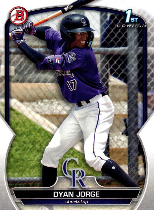 2023 Bowman Prospects 1st Bowman Dyan Jorge FBC BP-22 Colorado Rockies