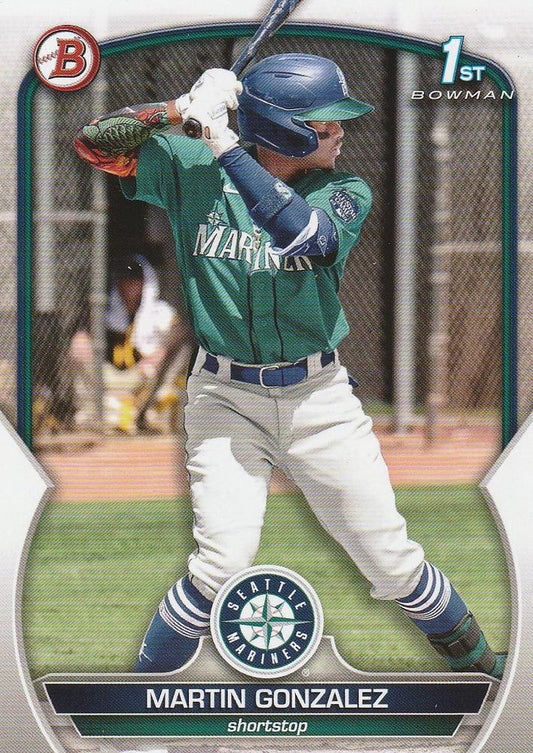 2023 Bowman Prospects 1st Bowman Martin Gonzalez FBC BP-28 Seattle Mariners