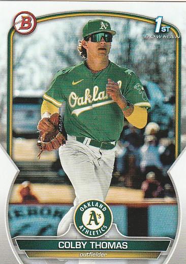 2023 Bowman Prospects 1st Bowman Colby Thomas FBC BP-32 Oakland Athletics