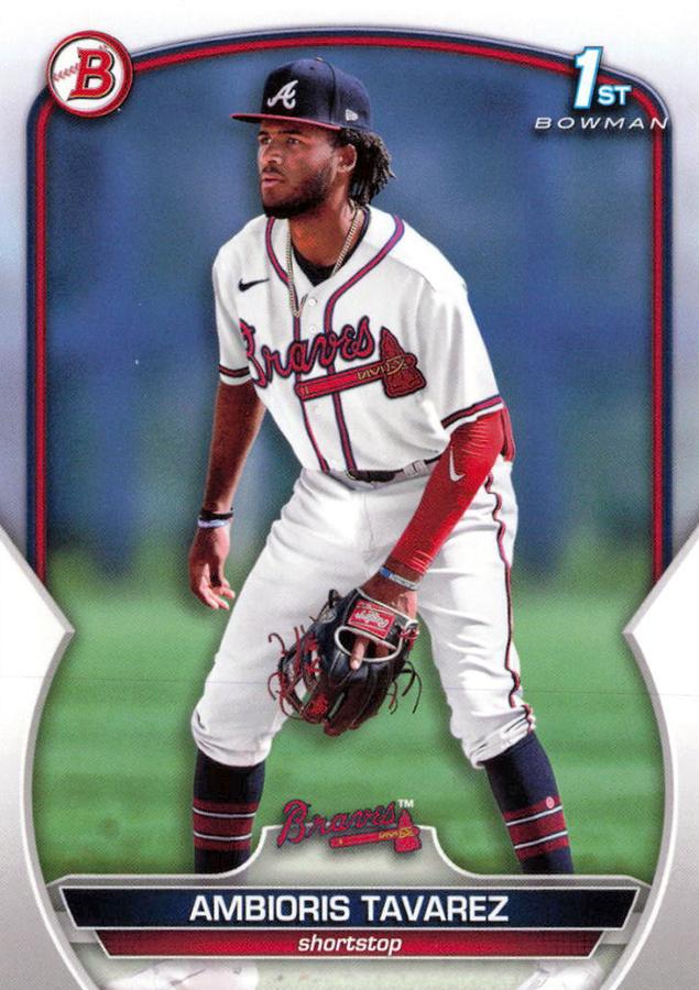 2023 Bowman Prospects 1st Bowman Ambioris Tavarez FBC BP-33 Atlanta Braves