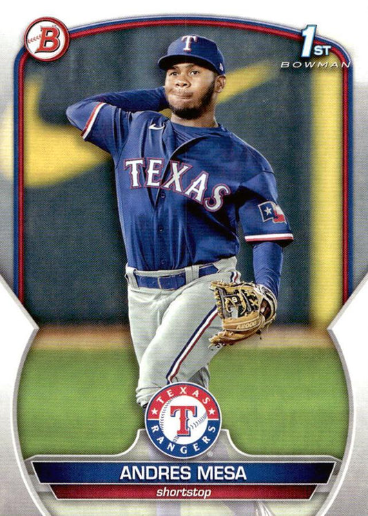 2023 Bowman Prospects 1st Bowman Andres Mesa FBC BP-44 Texas Rangers