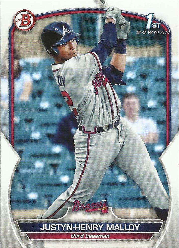2023 Bowman Prospects 1st Bowman Justyn-Henry Malloy FBC BP-51 Atlanta Braves