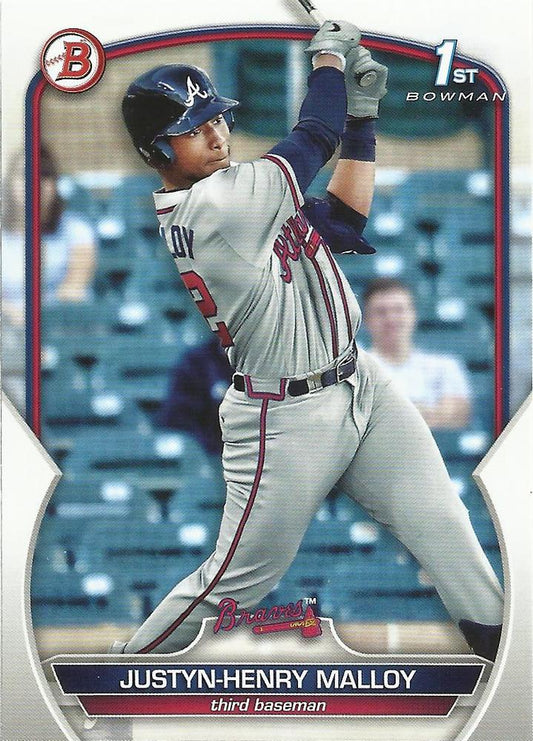 2023 Bowman Prospects 1st Bowman Justyn-Henry Malloy FBC BP-51 Atlanta Braves