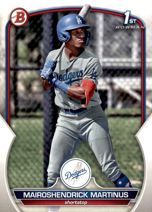 2023 Bowman Prospects 1st Bowman Mairoshendrick Martinus FBC BP-55 Los Angeles Dodgers