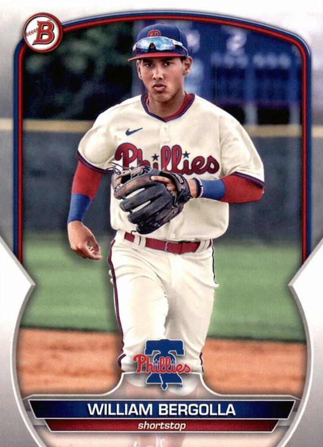 2023 Bowman Prospects William Bergolla BP-67 Philadelphia Phillies