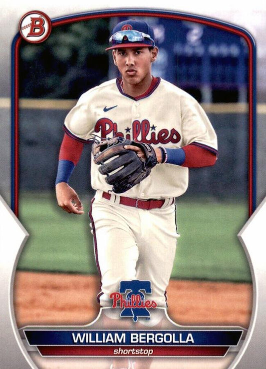 2023 Bowman Prospects William Bergolla BP-67 Philadelphia Phillies