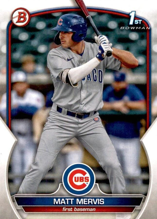 2023 Bowman Prospects 1st Bowman Matt Mervis FBC BP-74 Chicago Cubs