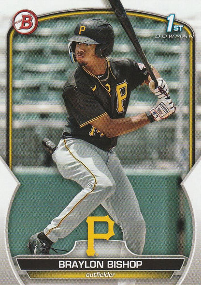 2023 Bowman Prospects 1st Bowman Braylon Bishop FBC BP-90 Pittsburgh Pirates